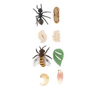 MUSISALY Modèles Éducatifs du Cycle de Vie des Insectes pour Garçon et Filles - 2 Ensembles de Maquettes en Plastique Réalistes D’Abeilles et Fourmis - Pédagogique Scientifique