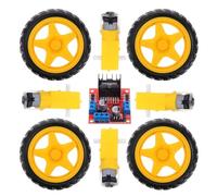 MUSISALY Module de Commande Moteur DC Protection Volant Inertie et Contrôle de Vitesse pour Robot Roue en Plastique Jaune 1 Set Adapté aux Véhicules Intelligents