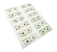 MUSISALY Motif Trèfle Patrick 12 Feuilles Dautocollants Temporaires Pour Visages Pour Patricks Et Filles Adultes Décorations De Festival Irlandais
