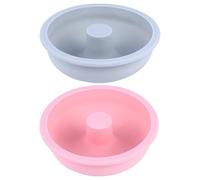 MUSISALY Moule à Donuts en Silicone Antiadhésif 2 Pièces Facile à Nettoyer Préparation de Beignets et Gâteaux Maison