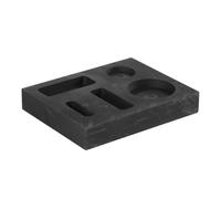 MUSISALY Moule Graphite pour Moulage Métaux - 5 Orifices, Optimise le Drainage d'Huile, Fonderie Précise, Utilisation Artisanale Lingots Or Argenté