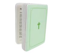 MUSISALY Oreiller Peluche Biblique Créatif Tissu Doux Coussin Décoratif Éducatif pour Adultes Modèle Bible Couleur Vert