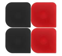 MUSISALY Outils Grattoirs Cuisine Lot de 4 en Plastique Rouge et Noir, Racloirs pour Découper et Nettoyer Surfaces, Ustensiles pour Usage Professionnel et Pâtisserie