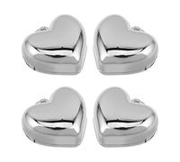 MUSISALY Palette de Maquillage Multifonction 4 Pièces en Plastique et Aluminium Argenté avec Miroir Intégré Mini Boîte Vide pour Blush Highlighter et Fards à Paupières Compacte et