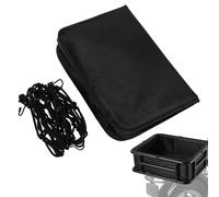 MUSISALY Panier de Vélo pour Porte-Bagages Arrière Filet de Rangement Élastique et Doublure en Éponge, Paquet Pliable Noir pour Rangement Sécurisé en Cave à Vélo