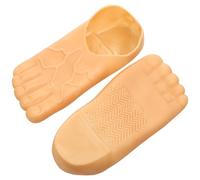 MUSISALY Pantoufles de Déguisement Grandes Pieds en Plastique Sûr Couleur Chair Taille Unique Talon, pour Bals Masqués, Soirées Cosplay et Fêtes D’Halloween Amusantes