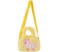 MUSISALY Paquet à Bandoulière en Peluche Licorne Mignon pour Fille Sac Portable Jaune à Bandoulière Peluche pour Anniversaire d'Garçon et Filles Mode Polyvalent pour Sorties et Loisirs