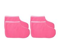 MUSISALY Paquet de Cire Paraffine Pieds 2 Paires Épais Rose Fuchsia et Blanc Hydratants Réutilisables Soins des Pieds Spa à Domicile