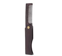 MUSISALY Peigne à Barbe Pliable en Ébène Naturel pour Coiffage Polyvalent et Finition Lisse, Compact et Antistatique, Usage Quotidien Soin des Moustaches