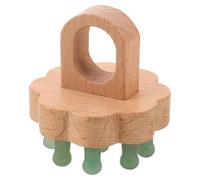 MUSISALY Peigne de Massage du Cuir Chevelu en Bois Dents Larges, Manche Ergonomique en Bois Naturel, Outil de Massage Gua Sha pour Visage et Cuir Chevelu, Peigne Auto-massage pour Hommes