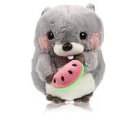 MUSISALY Peluche Marmotte 20 CM Gris en Peluche Animal Doux pour Filles Présent d'anniversaire Garçon et Filles Confortable pour Chambre et Bébé