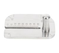 MUSISALY Perforatrice Rectangulaire Outil Multifonctionnel en Acier Inoxydable Guide Poinçonnage Précis pour Cuir Argenté Réparation Travail du Cuir