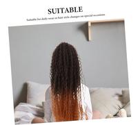 MUSISALY Perruque Tresse Africaine Cheveux Bouclés Au Crochet Cheveux Au Crochet Vague D'eau Des Extensions De Fil Haute Température Brun
