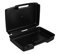 MUSISALY Petite Mallette de Transport pour Outils en Plastique Noir, Étanche et Portable avec Compartiments Spacieux, Rangement Voyage
