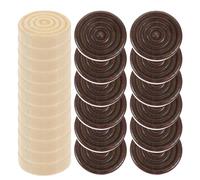 MUSISALY Pièces de Backgammon Rondes en Bois Naturel 24 Pcs 12 Bois Clair Accessoires Universels pour Jeu de Société Pions de Dames Robustes et Portables pour Jeu de Backgammon et Échecs
