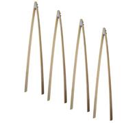 MUSISALY Pinces à Détritus en Bambou Lot de 4, Longueur 45 CM, Force de Serrage Importante, Adaptées aux Lieux Publics comme Écoles et Centres Commerciaux