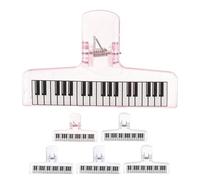 MUSISALY Pinces à Partitions Support Élégant Lot de 6 en Acrylique Transparent Forte Prise et Légèreté pour Musiciens Lors de Concerts et Spectacles