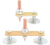 MUSISALY Pinces de Masse pour Soudage 2 Pcs, Aimants de Soudage Puissants en Fer Électroplaqué, Fixation Magnétique Stable pour Outils de Soudure, Utilisation Professionnelle en