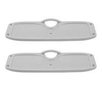 MUSISALY Plaque de Montage pour Moteur de Bateau Gonflable Lot de 2 Plaques Arrière en Plastique Robuste Gris Support Stable pour Moteur Hors-Bord Accessoire Nautique pour Kayak et