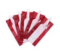 MUSISALY Pochette de Conservation Vin 750ml Pliable Rouge, Lot de 5 | Plastique Réutilisable Étanche, Conteneur Portable pour Boissons et Spiritueux, Format Voyage