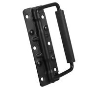 MUSISALY Poignée Encastrée Noire en Fer 6 Mm pour Flight Case Poignée à Ressort Robuste pour Valise et Boîte à Outils Accessoires Quincaillerie Industrielle Pliable Adaptée au Transport