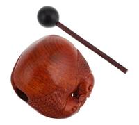 MUSISALY Poisson en Bois de Contemplation 7X6X45 CM Instrument de Percussion Zen pour Bureau et Relaxation Décoration Artisanale en Bois Naturel Objet Décoratif Apaisant pour Espace de