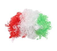 MUSISALY Postiche de Supporter de Foot Mexicaine Bou en Fibres PET Douces Taille Unique Postiche de Costume aux Couleurs du Drapeau Mexicain pour Événements Sportifs et Fêtes