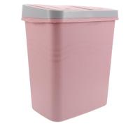 MUSISALY Poubelle Double Compartiment avec Couvercle Rapide Bac Cuisine Séparateur Déchets Humides Secs Poubelle Décorative Étroite pour Bureau Chambre et Salle de Bain Rose