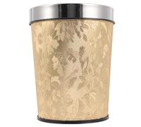 MUSISALY Poubelle Ménagère en Acier Inoxydable Doré 6L sans Couvercle Motif Aléatoire Petit Format Poubelle de Salle de Bain Décorative Pratique et Résistante