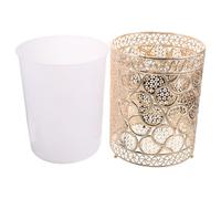 MUSISALY Poubelle Moderne en Fer Forgé pour Maison, Petite Corbeille à Déchets Légère et Décorative, Poubelle de Chambre, Salon, Salle de Bain Cuisine, Gestion Domestique