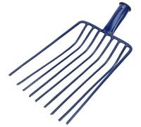 MUSISALY Râteau à Neuf Dents en Acier sans Manche pour Désherbage et Étalage de Paillis, pour Usage Jardin et Maison, Couleur Bleu Résistante