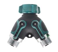 MUSISALY Répartiteur de Tuyau D'arrosage en Plastique de Y 3/4 Valve, Connecteur Rapide à Double Passage pour Irrigation Jardin et Balcon Couleur Aléatoire
