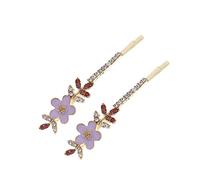 MUSISALY Rhinestone Flower Hair Clips for Girls Decorative Hair Barrettes for Various Hairstyles
