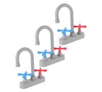 MUSISALY Robinet Factice pour Évier Cuisine Garçon et Filles Ensemble de 3 Accessoires pour Jouets Cuisine Plastique Solide Imitation Robinet D’Eau Réaliste Jeu Éducatif pour Filles et