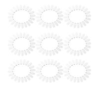 MUSISALY Roue d'Échantillons de Vernis à Ongles Transparente 20 Embouts Ovales en Plastique pour Présentation Manucure Salon ou DIY Outil Nail Art Pratique pour Faux Ongles et Choix
