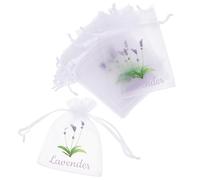 MUSISALY Sachets de Lavande Vides 5g, Petits Sachets en Filet Blanc, Maille Respirante Cordon de Serrage, Réutilisables, pour Rangement Parfums et Épices, Usage Intérieur Maison, Lot de 50