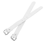 MUSISALY Sangles de Panier de Vélo en Cuir Robustes pour Fixation et Décoration, Ceinture de Panier Réglable Blanche pour Fête Accessoires Vélo