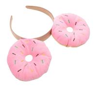 MUSISALY Serrage-Tête Donut aux Trois Couleurs Réaliste pour Adulte Accessoire de Fête Humoristique Bandeau Fantaisie Thème Dessert Déguisement Halloween et Bal Masqué Coiffure Ludique