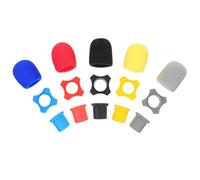 MUSISALY Sets de Housses de Microphone Flexible et Anti-collision Lot de 5 en Mousse Anneau Anti-roulis en Plastique pour Interviews et Ktv