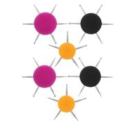 MUSISALY Stylo à Pointiller Multifonction 6 Pcs Manche Acrylique Outils de Sculpture Céramique et Nail Art Kit DIY pour Argile Poterie Décoration Ongles - Noir Jaune Violet