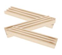 MUSISALY Support à Dominos en Bois (Lot de 3) pour Le Jeu de Dominos Mexican Train, Base antidérapante en Bois Massif, Plateau Multifonctionnel pour Accessoires de Jeu.