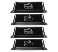 MUSISALY Support de Base Robuste et Stable 4 Pièces pour Maquette de Bateau de Taille Importante en Plastique Noir Style Musée pour Collectionneurs