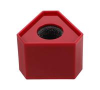 MUSISALY Support de microphone avec drapeau : Cube avec logo micro pour interviews et conférences - Support de microphone de bureau pour journalistes, usage extérieur