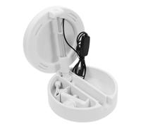 MUSISALY Support de Téléphone Portable Blanc Pliable avec Miroir de Maquillage et Lampe de Beauté à Trois Couleurs, Portable Live et Regarder des Vidéos