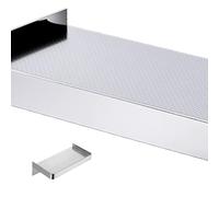 MUSISALY Support Mural sans Perçage en Acier Inoxydable Brossé pour Téléphone, Étagère Murale Multifonction 2-en-1 pour Salle de Bain et Toilettes, Porte-téléphone et Rangement Pratique