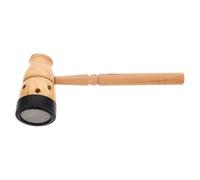 MUSISALY Support Outil de Moxibustion à Trou Unique pour Brûleur à Bandes de Moxibustion en Bois et Métal Beige, Titulaire de Calebasse pour Usage à Domicile pour Tout le Corps
