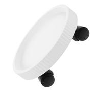 MUSISALY Support pour Pot de Fleurs Rond avec roulettes, Plateau en Plastique Blanc Robuste, Chariot Mobile pour Jardin et Présentoirs de Plantes
