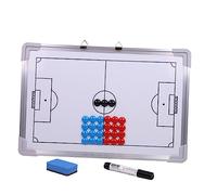 MUSISALY Tableau de Football en Alliage D'aluminium Magnétique, 27 Aimants, Gomme et Marqueur, Suspendu, pour Entraînement et Coaching Sportif