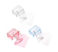 MUSISALY Tampons De Transfert Pour Ongles Diy Lot De 3 Sets Transparent Rose Bleu Pour Manucure Professionnelle Outils Nail Art Pour Salon Et Créations Personnalisées