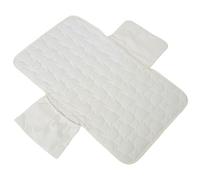 MUSISALY Tapis Imperméable Pliable en Coton Blanc Motif Ours Matelas Portable Réutilisable pour Nourrisson pour Voyages et Sorties Alèse Pratique et Compacte